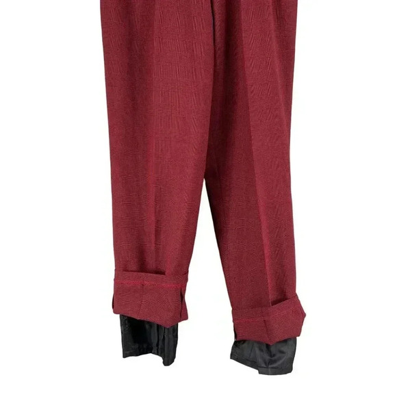 Sag Harbour Herringbone Power Suit Set Womens 8 Lined Burgundy Business Casual - Picture 12 of 16